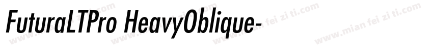 FuturaLTPro HeavyOblique字体转换